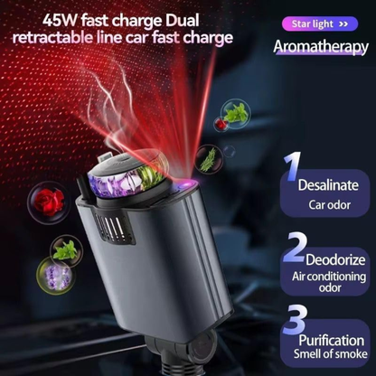 5-in-1 Starlight Car Charger – شاحن سيارة متعدد الوظائف